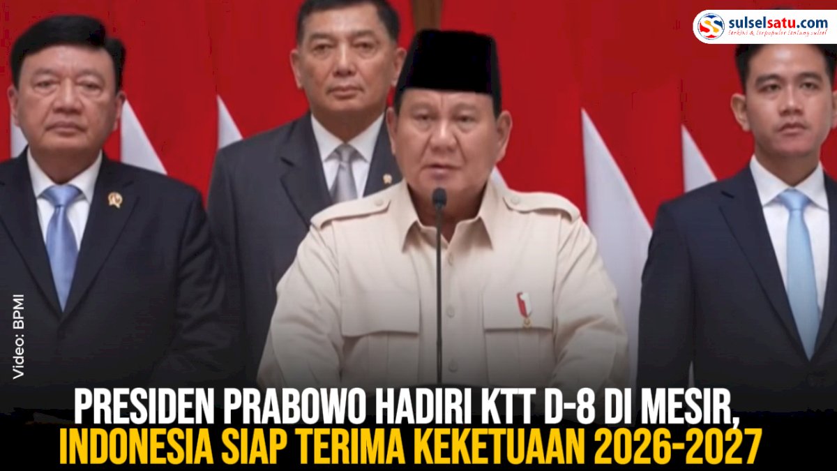 VIDEO: Presiden Prabowo Hadiri KTT D-8 di Mesir, Indonesia Siap Terima Keketuaan 2026-2027