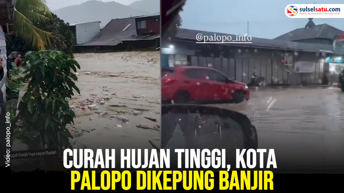 VIDEO: Curah Hujan Tinggi, Kota Palopo Dikepung Banjir