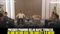 VIDEO: Presiden Prabowo Gelar Rapat Terbatas Jelang Nataru Usai Tiba dari KTT D-8 Mesir