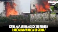 VIDEO: Kebakaran Hanguskan Rumah Panggung Warga di Sidrap