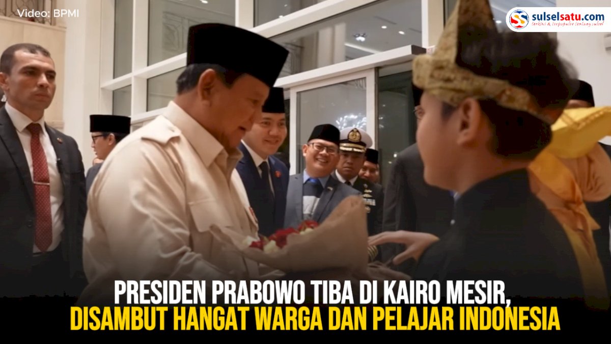 VIDEO: Presiden Prabowo Tiba di Kairo Mesir, Disambut Hangat Warga dan Pelajar Indonesia