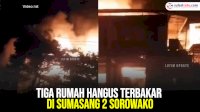 VIDEO: Tiga Rumah Hangus Terbakar di Sumasang 2 Sorowako