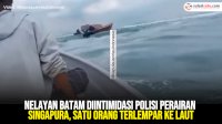 VIDEO: Nelayan Batam Diintimidasi Polisi Perairan Singapura, Satu Orang Terlempar ke Laut