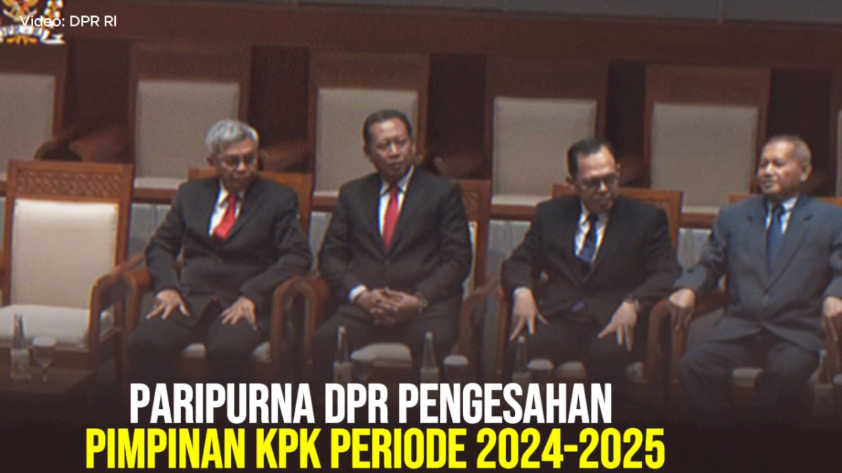 VIDEO: Paripurna DPR Pengesahan Pimpinan KPK Periode 2024-2025