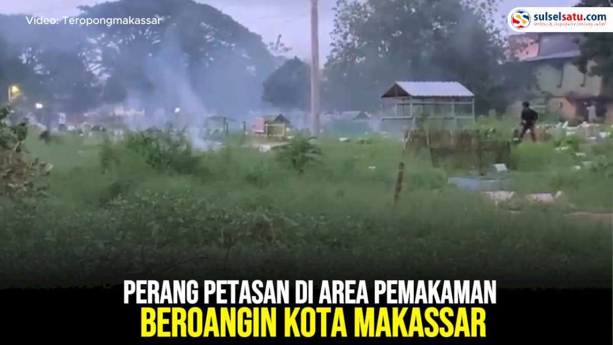 VIDEO: Perang Petasan di Area Pemakaman Beroangin Kota Makassar