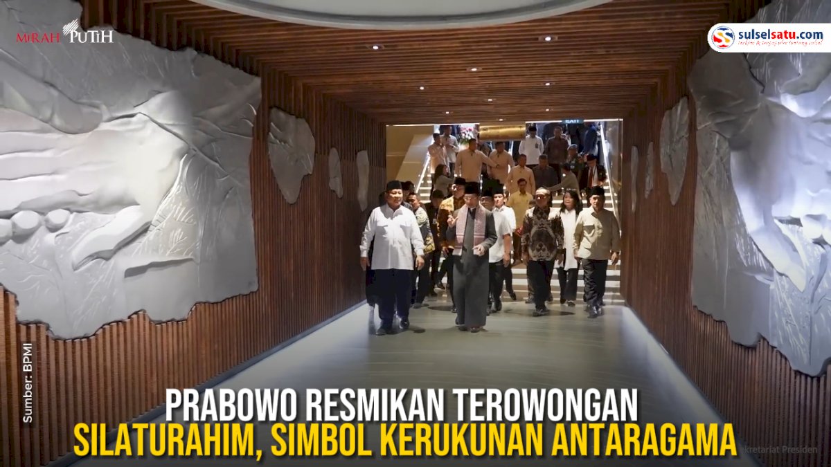 VIDEO: Prabowo Resmikan Terowongan Silaturahim, Simbol Kerukunan Antaragama