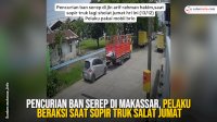 VIDEO: Pencurian Ban Serep di Makassar, Pelaku Beraksi Saat Sopir Truk Salat Jumat