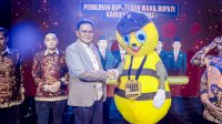 Ditandai Maskot Pilkadan Bupati Barru Saksikan Peresmian Peluncuran Tahapan Pilkada
