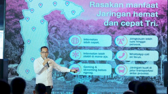 Jaringan Tri kini jangkau lebih banyak daerah di Sulsel. Foto: Istimewa.