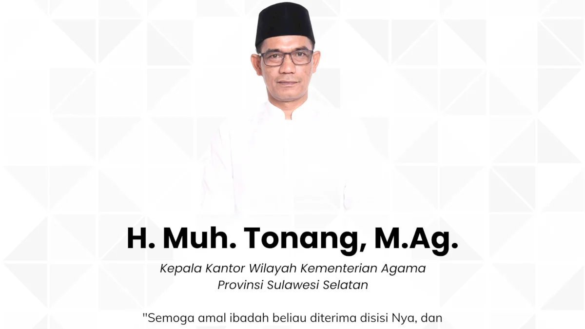 Kepala Kanwil Kemenag Sulsel Muh Tonang Meninggal Dunia