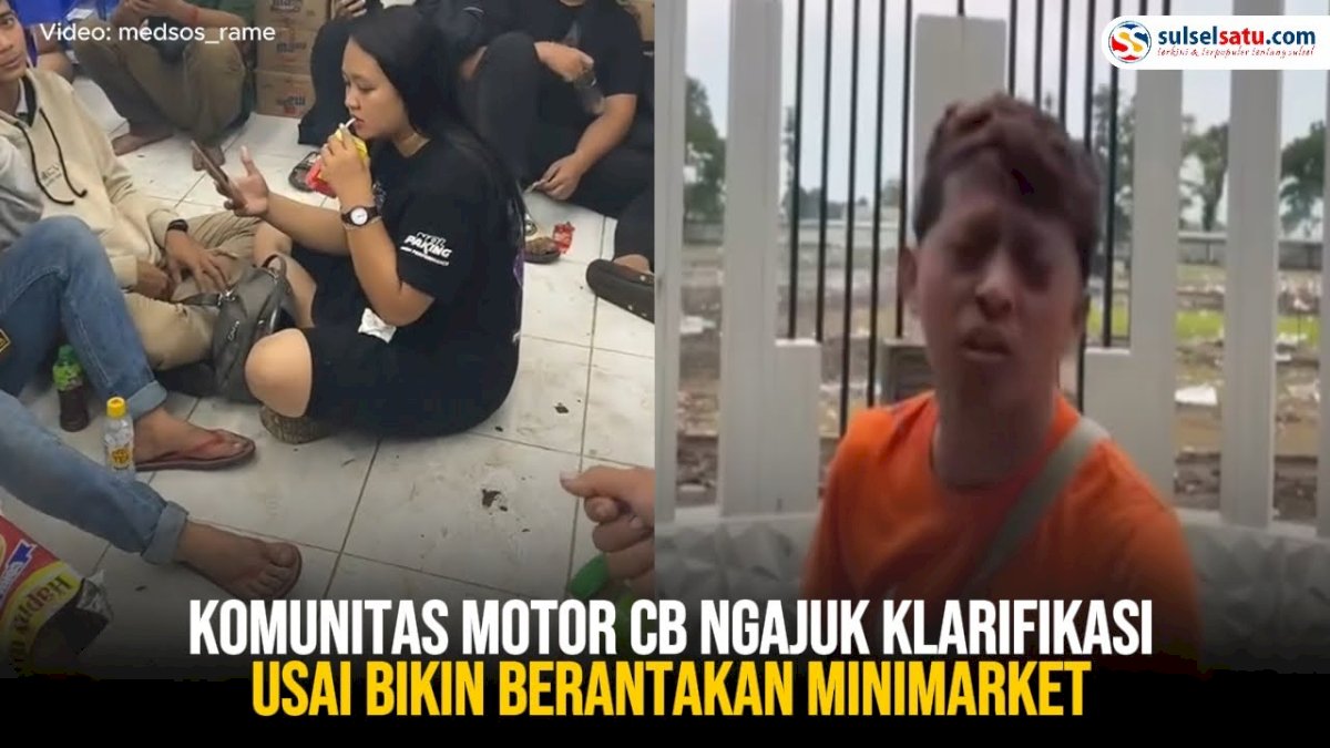 VIDEO: Viral, Komunitas Motor CB Ngajuk Klarifikasi usai Bikin Berantakan Minimarket