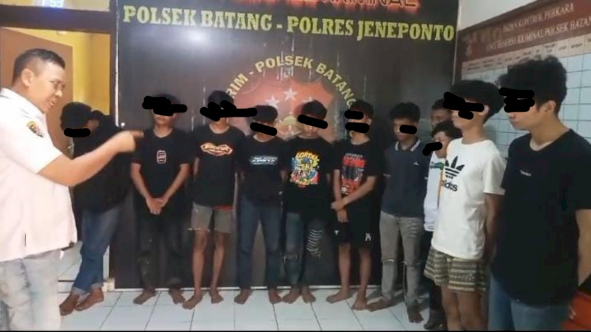 Personel Polres dan Polsek Batang Gagalkan Perkelahian Kelompok Remaja di Jeneponto
