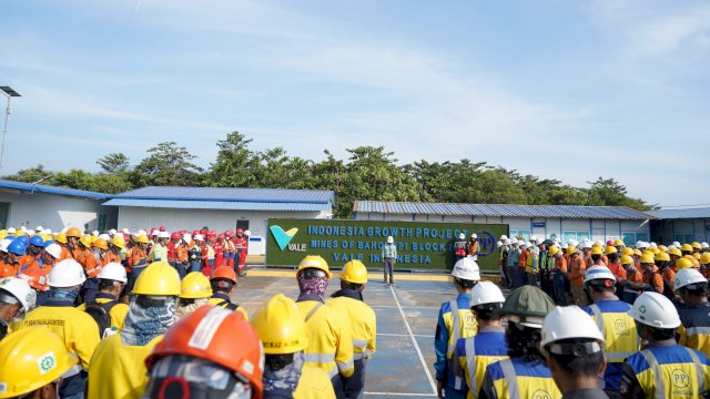 Peringatan Bulan K3 yang dilakukan PT Vale di Morowali. Foto: Istimewa.