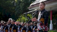 Prof Fadjry Djufry Minta Seluruh ASN Dukung Program Nasional di Apel Perdana Sebagai Pj Gubernur Sulsel