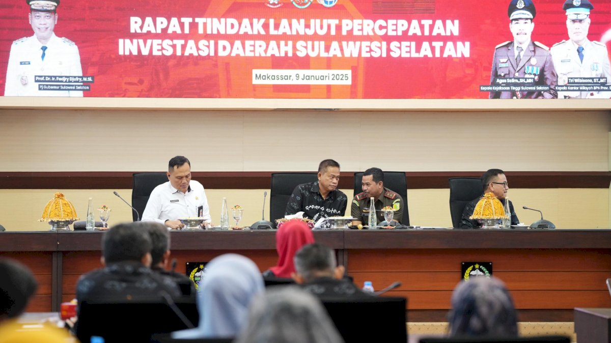 Pemprov Sulsel dan Kejati Perkuat Sinergi Percepatan Investasi Daerah