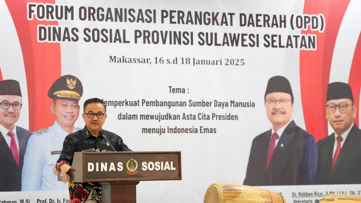 Jufri Rahman Dampingi Sekjen Kemensos Buka Forum OPD Dinsos se-Sulsel