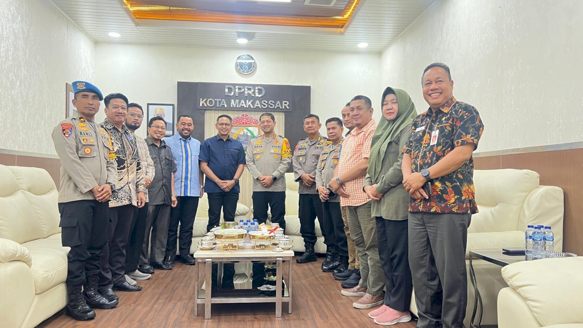 Pimpinan DPRD Makassar Sambut Silaturahmi Kapolrestabes Baru Kombes Arya Perdana