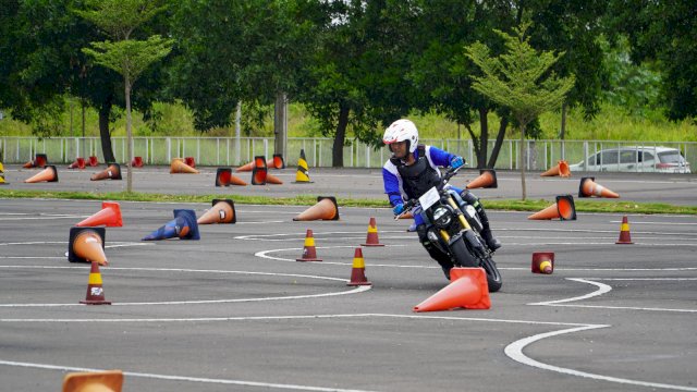 Instruktur safety riding Astra Honda Motor. Foto: Istimewa.