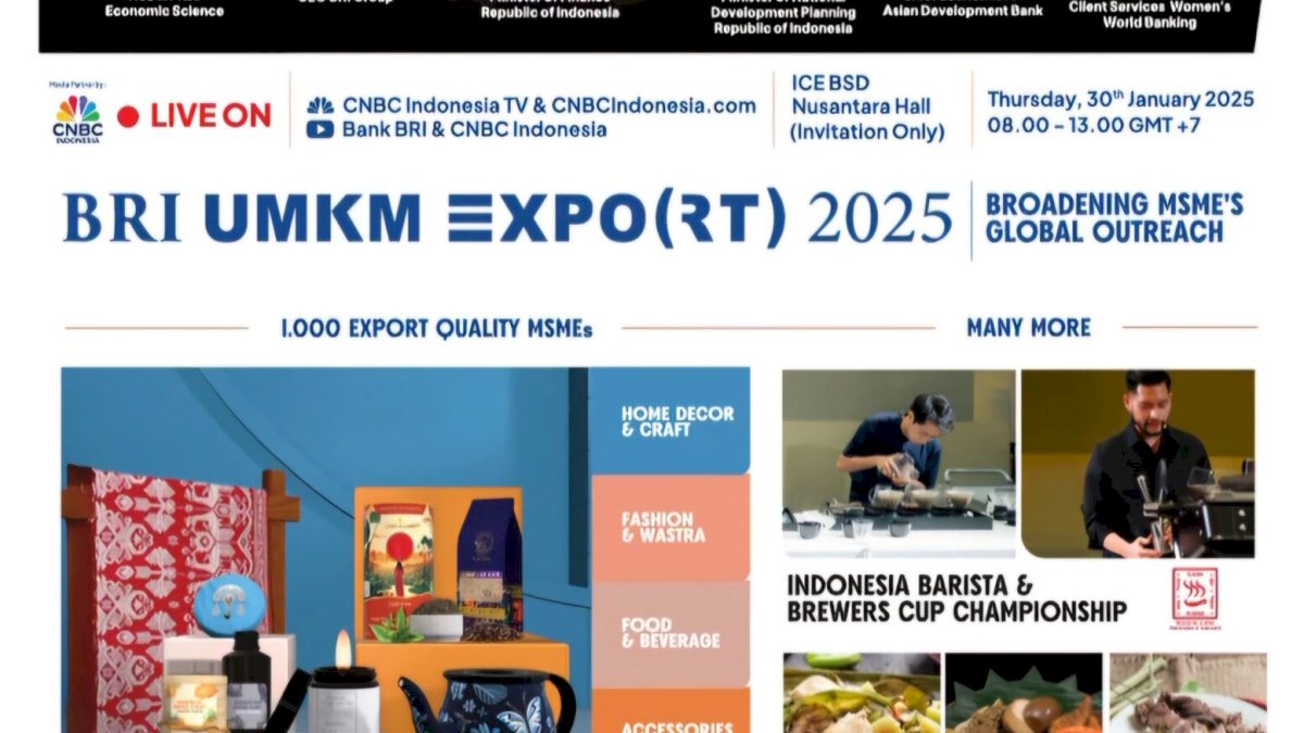 Jangan Lewatkan! BRI UMKM EXPO(RT) 2025 Digelar 30 Januari-2 Februari di ICE BSD