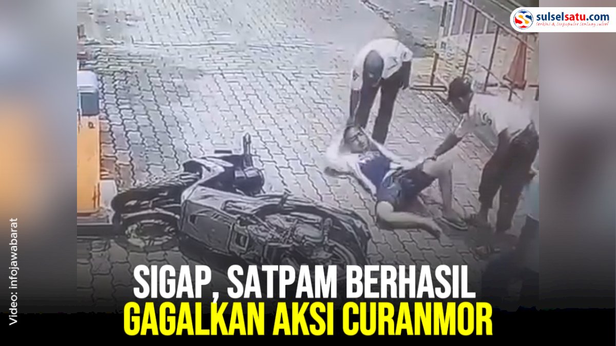 VIDEO: Sigap, Satpam Berhasil Gagalkan Aksi Curanmor