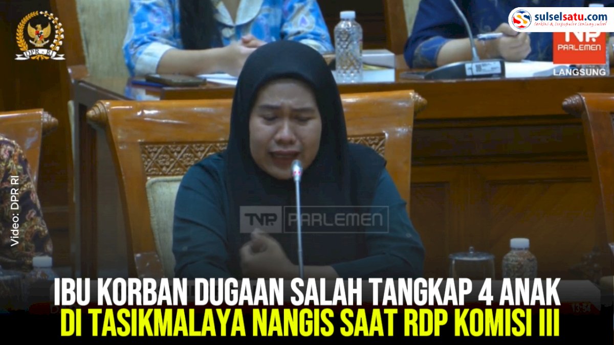 VIDEO: Ibu Korban Dugaan Salah Tangkap 4 Anak di Tasikmalaya Nangis saat RDP Komisi III