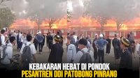 VIDEO: Kebakaran Hebat di Pondok Pesantren DDI Patobong Pinrang