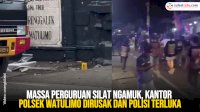 VIDEO: Massa Perguruan Silat Ngamuk, Kantor Polsek Watulimo Dirusak dan Polisi Terluka