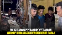 VIDEO: Polisi Tangkap Pelaku Penyerangan Warkop di Makassar dengan Busur Panah