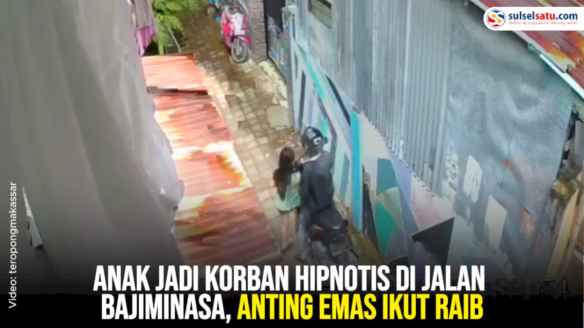 VIDEO: Anak Jadi Korban Hipnotis di Jalan Bajiminasa Makassar, Anting Emas Dirampas