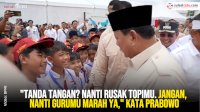 VIDEO: Tolak Tanda Tangani Topi Siswa SD, Presiden Prabowo: Jangan, Nanti Gurumu Marah