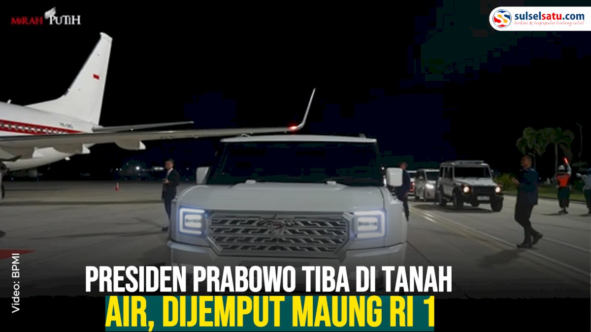 VIDEO: Presiden Prabowo Tiba di Tanah Air, Dijemput Maung RI 1
