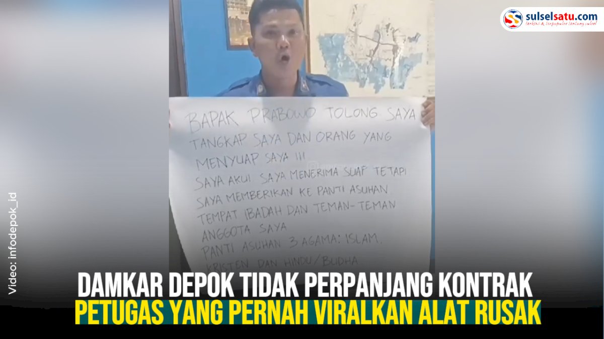 VIDEO: Damkar Depok Tidak Perpanjang Kontrak Petugas yang Pernah Viralkan Alat Rusak