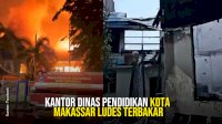 VIDEO: Kantor Dinas Pendidikan Kota Makassar Ludes Terbakar