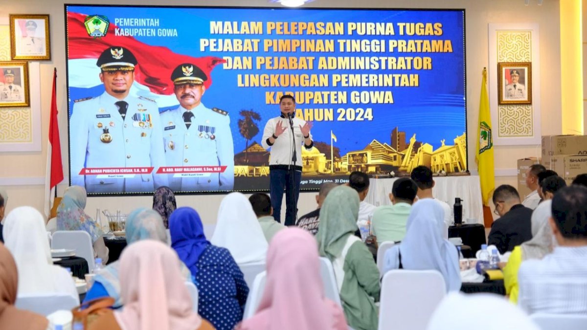Bupati Adnan Lepas Purna Tugas Empat Pejabat di Gowa