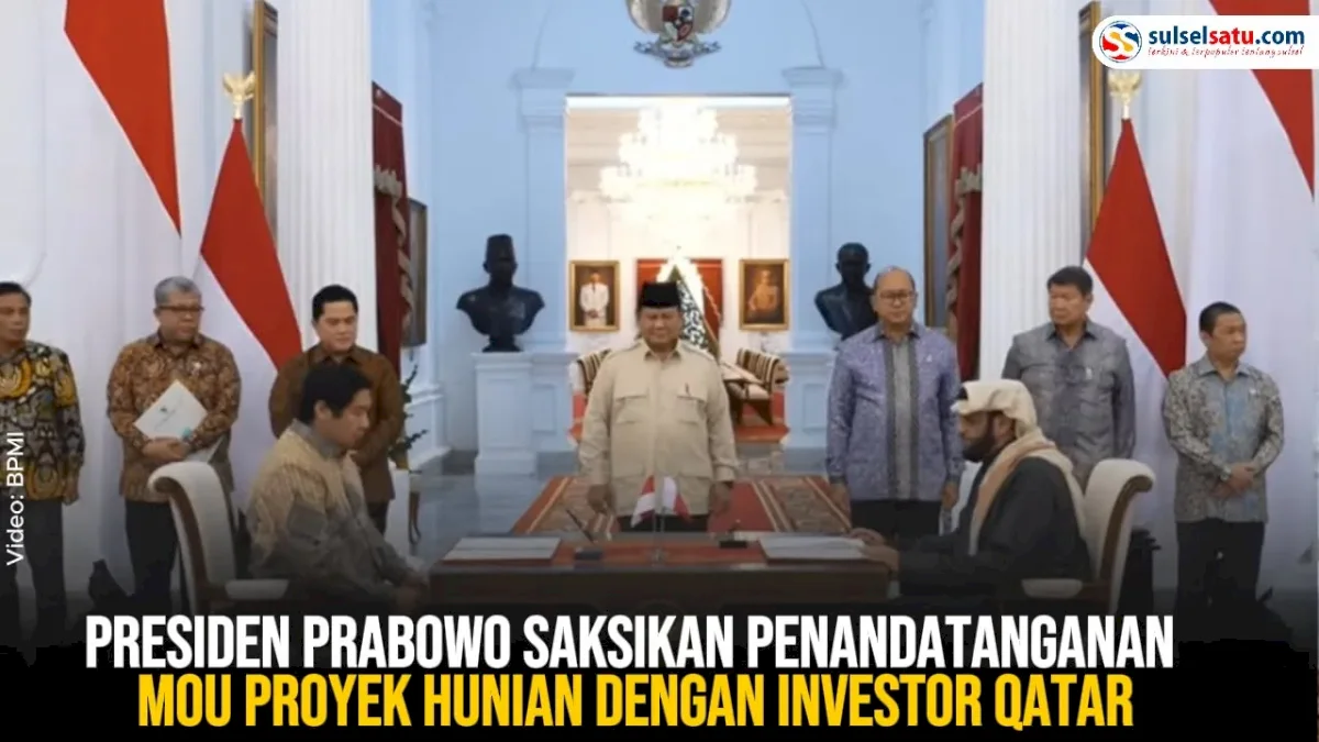 VIDEO: Presiden Prabowo Saksikan Penandatanganan MoU Proyek Hunian dengan Investor Qatar