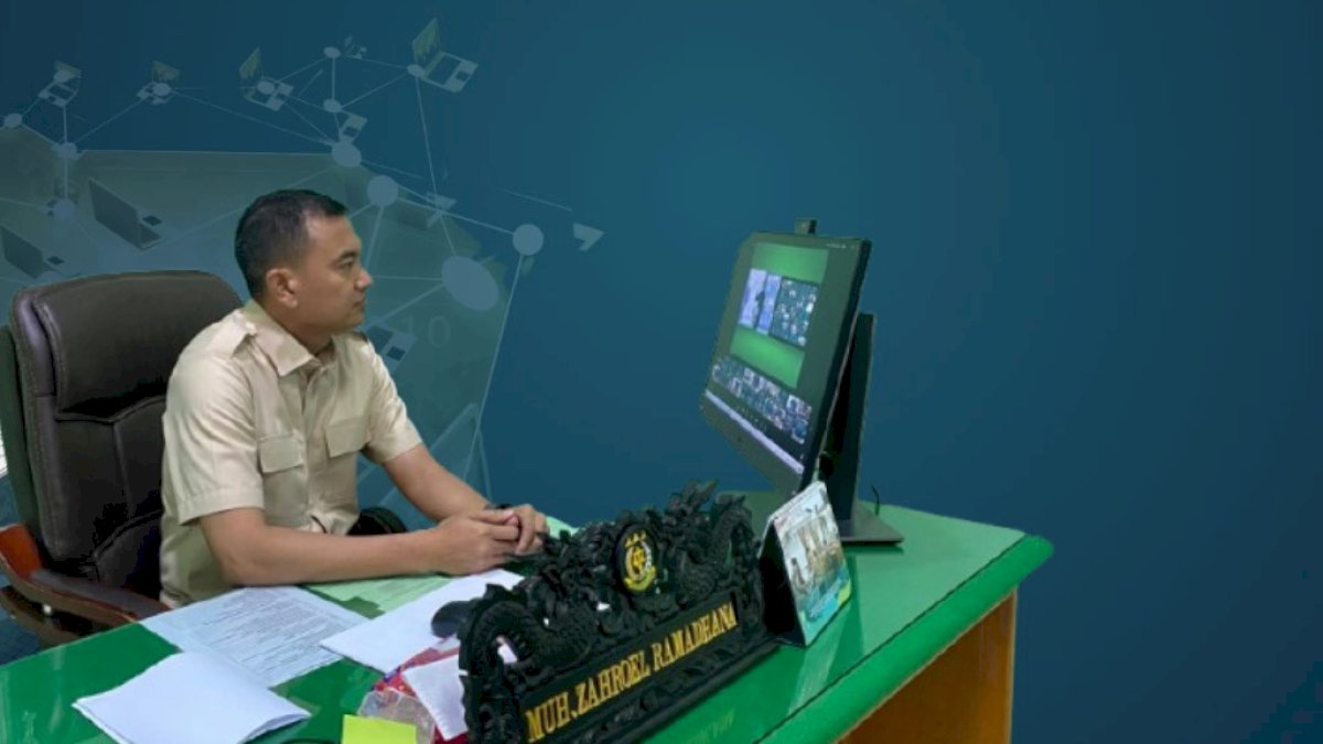 Kasi Intel Kejari Jeneponto Hadir Via Vicon Terkait Pelayanan Publik Kejaksaan