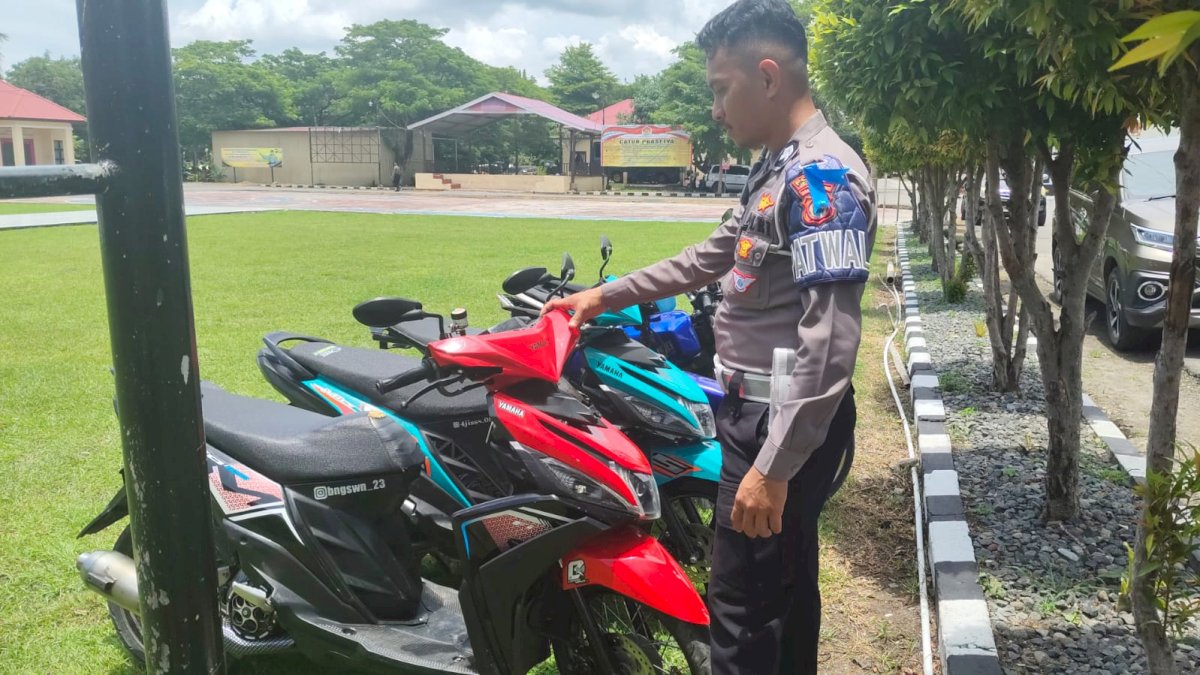 Polsek Batang Jeneponto Razia Balap Liar, Enam Motor Diamankan