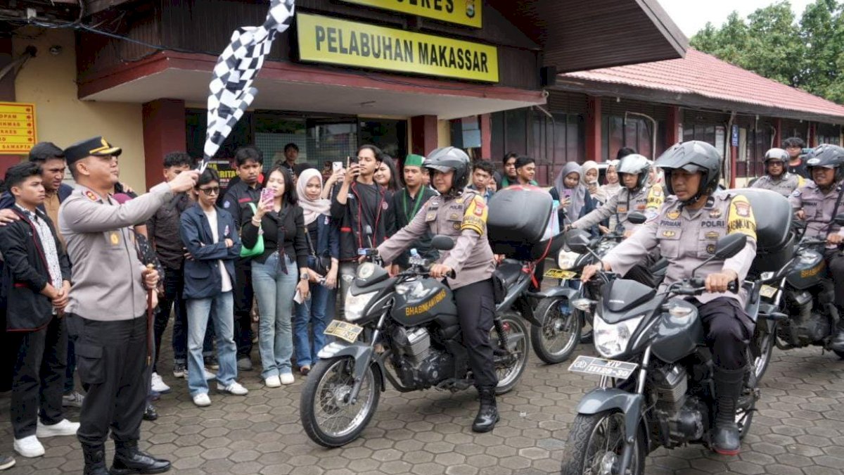 Solid! Polres Pelabuhan Makassar dan Mahasiswa Wujudkan Sinergi Lewat Baksos