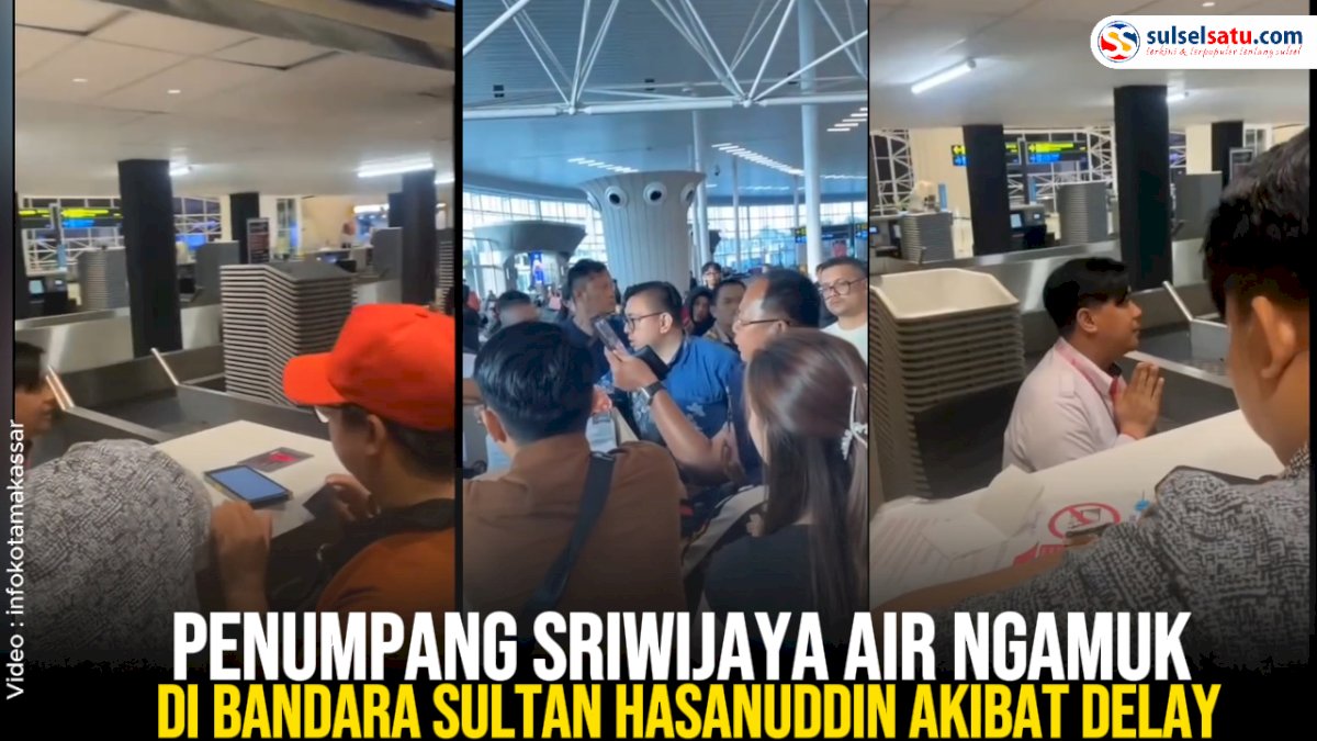 VIDEO: Penumpang Sriwijaya Air Ngamuk di Bandara Sultan Hasanuddin Akibat Delay