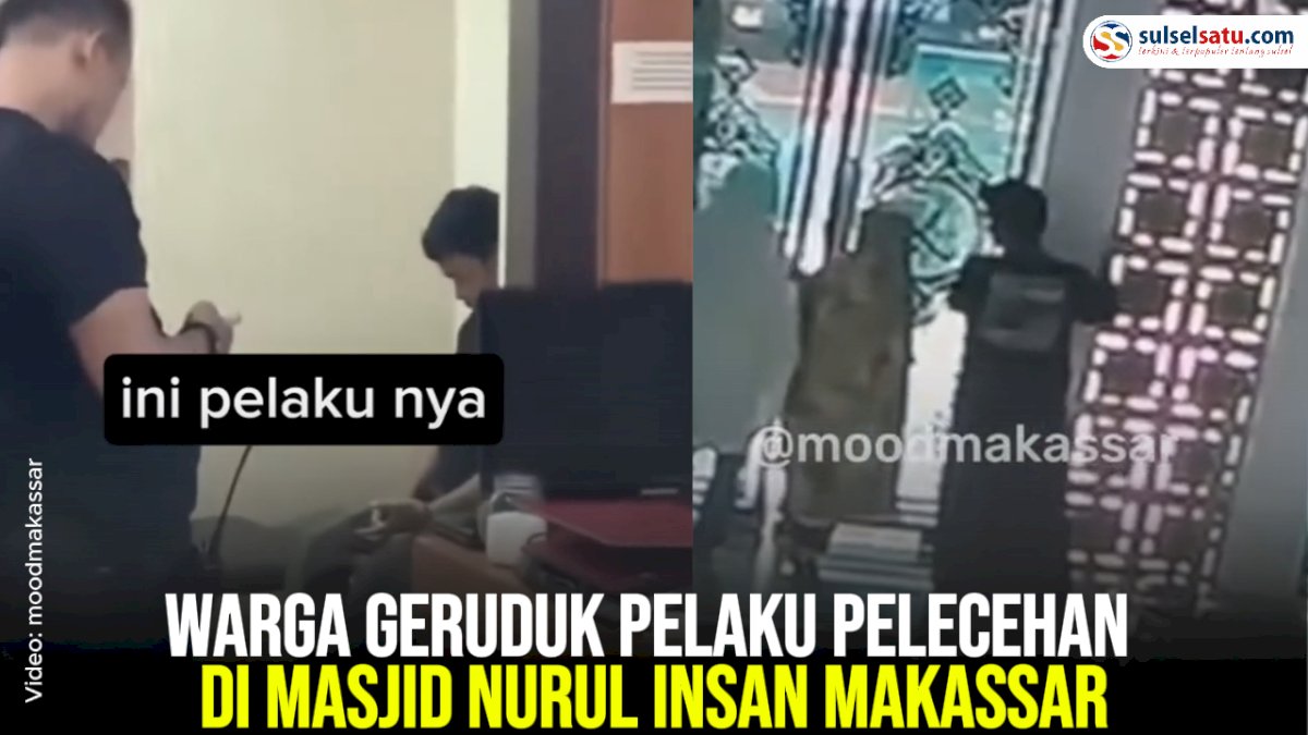 VIDEO: Warga Geruduk Pelaku Pelecehan di Masjid Nurul Insan Makassar