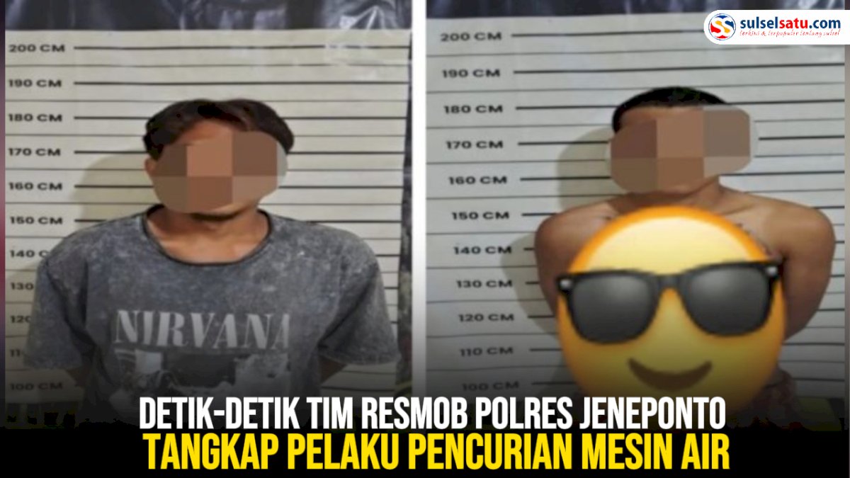 VIDEO: Detik-detik Tim Resmob Polres Jeneponto Tangkap Pelaku Pencurian Mesin Air