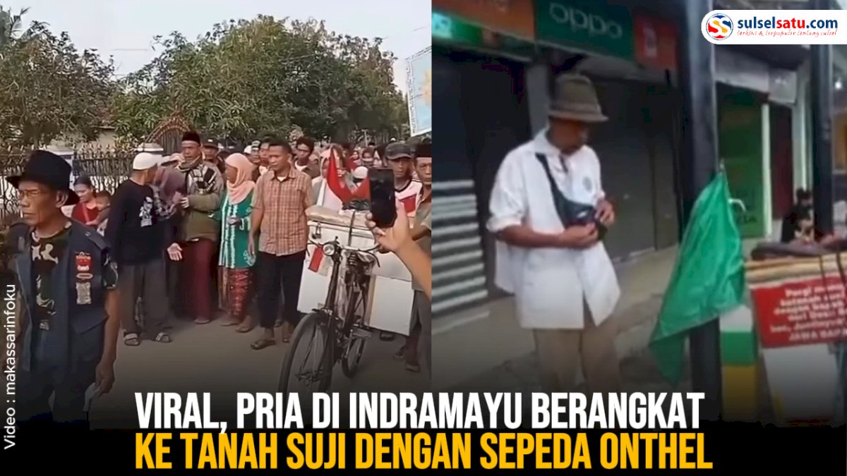 VIDEO: Viral, Pria di Indramayu Berangkat ke Tanah Suji dengan Sepeda Onthel