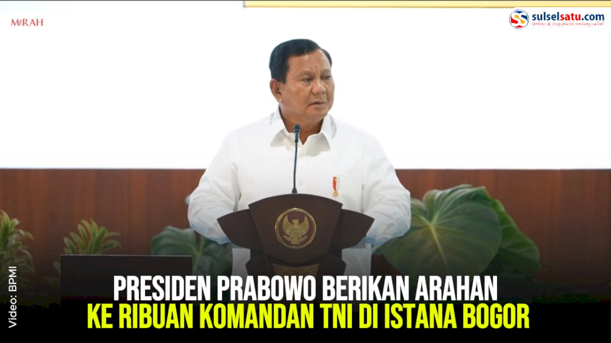 VIDEO: Presiden Prabowo Berikan Arahan ke Ribuan Komandan TNI di Istana Bogor
