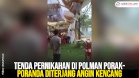 VIDEO: Tenda Pernikahan di Polman Porak-Poranda Diterjang Angin Kencang