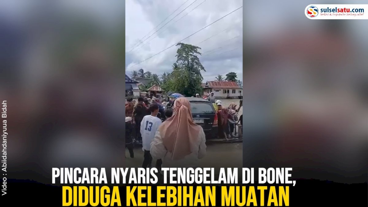 VIDEO: Pincara Nyaris Tenggelam di Bone, Diduga Kelebihan Muatan