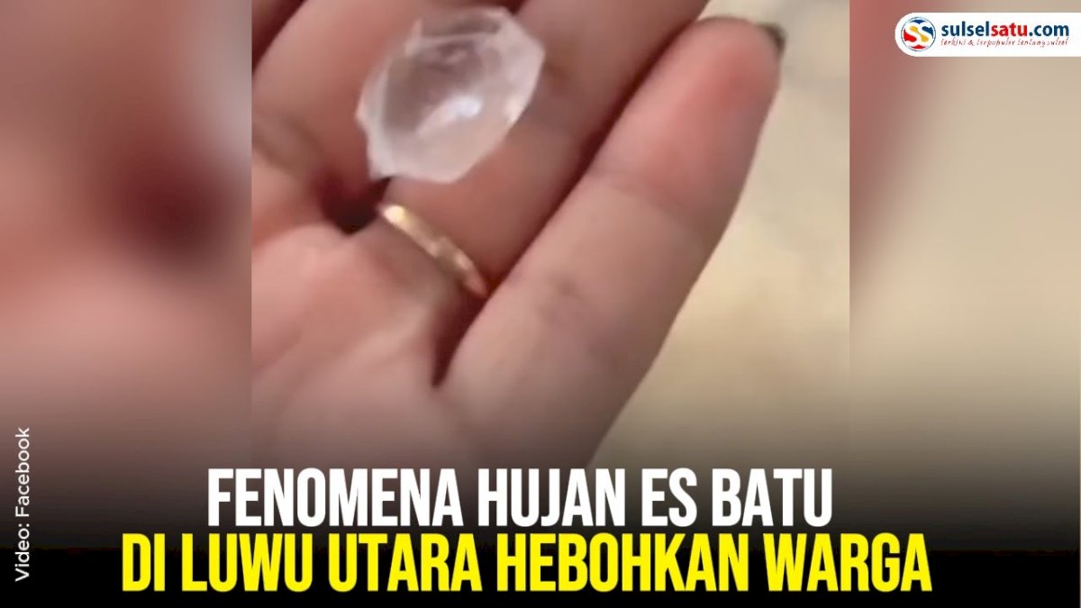 VIDEO: Fenomena Hujan Es Batu di Luwu Utara Hebohkan Warga