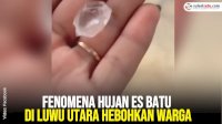 VIDEO: Fenomena Hujan Es Batu di Luwu Utara Hebohkan Warga