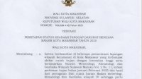 Makassar Status Tanggap Darurat Bencana Banjir