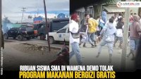 VIDEO: Ribuan Siswa SMA di Wamena Demo Tolak Program Makanan Bergizi Gratis