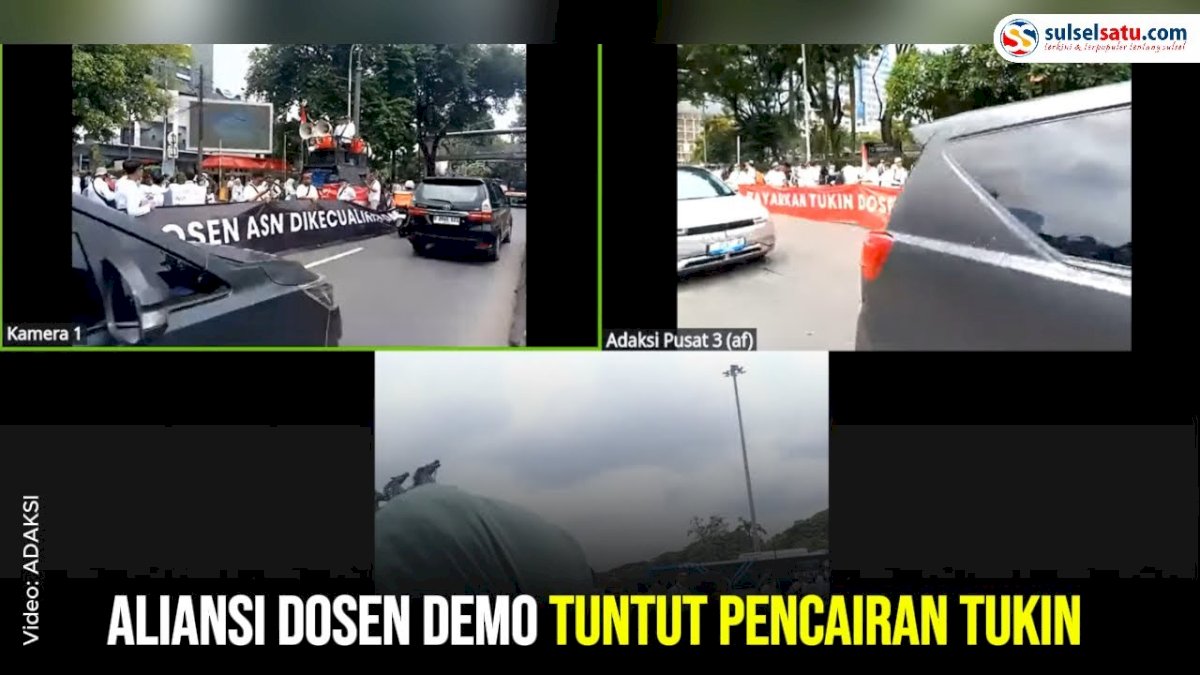 VIDEO: Aliansi Dosen Demo Tuntut Pencairan Tukin
